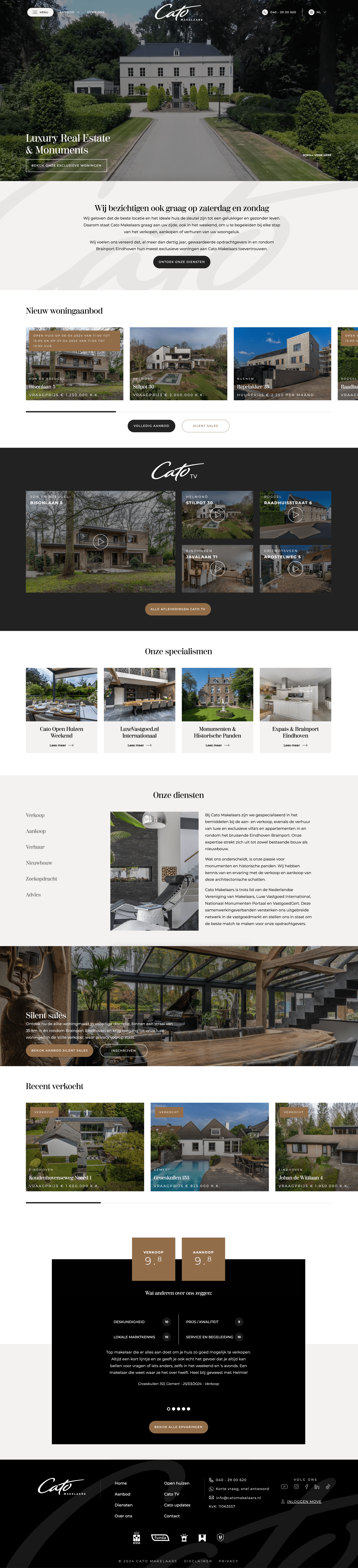 Luxury Real Estate & Monuments website