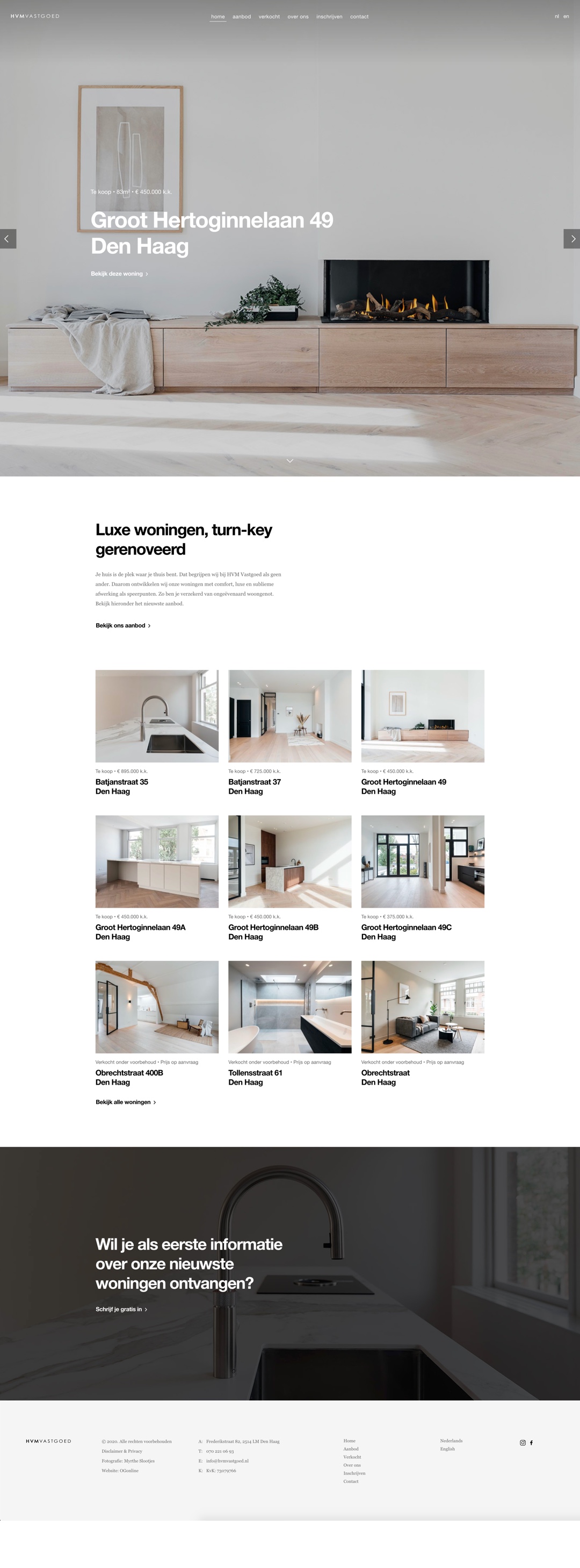 Luxe woningen, turn-key gerenoveerd website